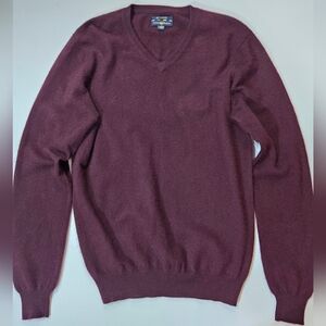 Club‎ Room 100% Cashmere Sweater Mens Size Small Burgundy